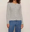 Sanctuary Ribbed Button Front Top In White