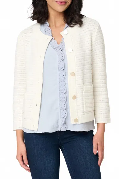 Sanctuary Button-down Knitted Jacket In Chalk In White