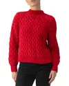 SANCTUARY CABLE KNIT MOCK NECK SWEATER