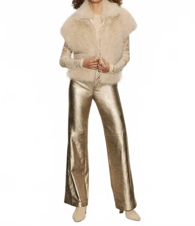 Sanctuary Candence Straight Leg Pants In Platinum Yellow In Neutral
