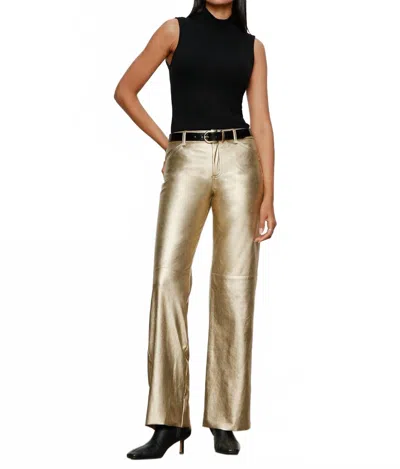 Sanctuary Cadence Relaxed Straight Pants In Platinum In Gold