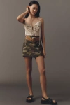 Sanctuary Camo Mini Skirt In Green
