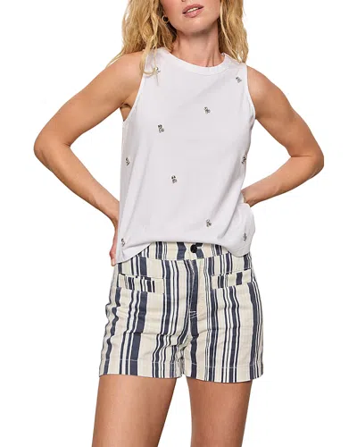 Sanctuary Campari Embellished Organic Cotton Tank In White