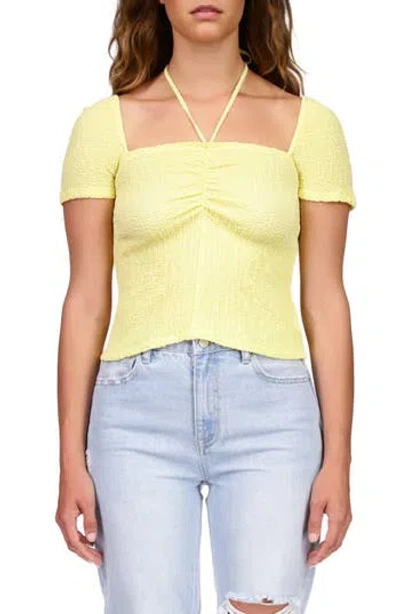 SANCTUARY SANCTUARY CAP SLEEVE CROP HALTER TOP
