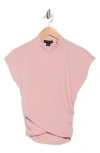 Sanctuary Cap Sleeve Ribbed Crossover T-shirt