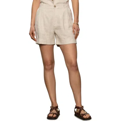 Sanctuary Caravan Cuffed Linen Shorts In Brown