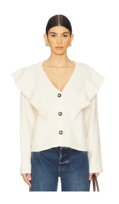 Sanctuary Cardigan Ruffled In Cream