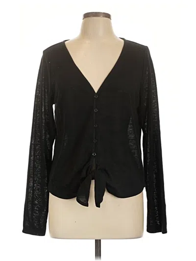 Pre-owned Sanctuary Cardigan Sweater In Black