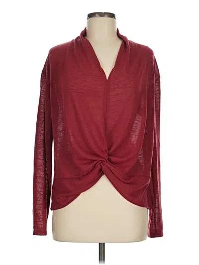 Pre-owned Sanctuary Cardigan Sweater In Burgundy
