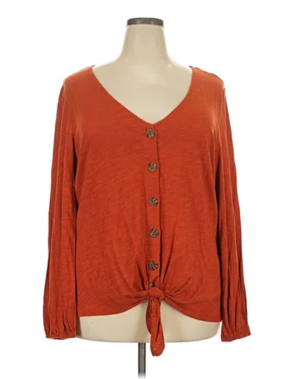 Pre-owned Sanctuary Cardigan Sweater In Orange