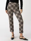 Sanctuary Carnaby Crop Kick Plaid Leggings In Graphic Plaid In Multi