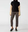 Sanctuary Carnaby Kick Crop Semi High Rise Legging In Cottage Check In Multi