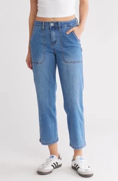Sanctuary Carpenter Wide Leg Jeans In Blue Bird