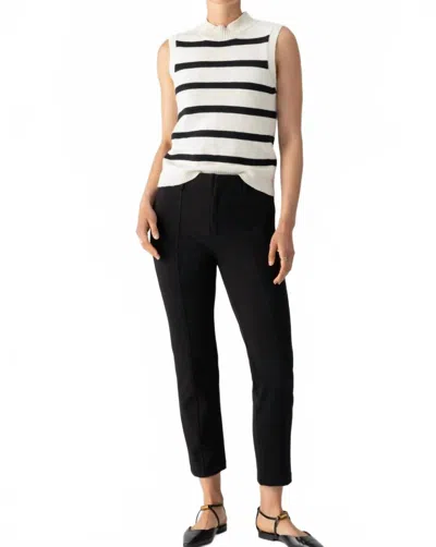 Sanctuary Cassie Semi High Rise And Slim Straight Legging In Black