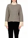 Sanctuary Chalet Stripe Sweater In Almond/black In Multi