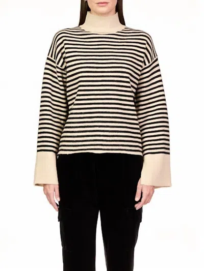 Sanctuary Chalet Stripe Sweater In Almond/black In Multi