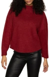 Sanctuary Change Of Pace Mock Neck Knit Top In Red
