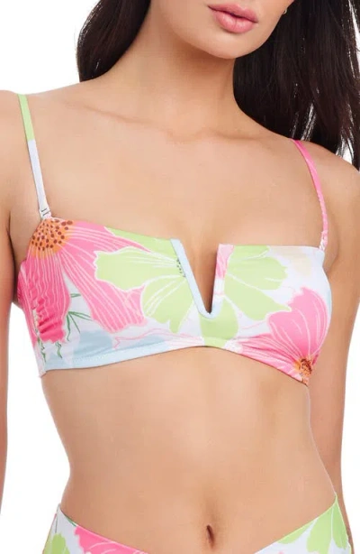 Sanctuary Charming Floral V-wire Bandeau Bikini Top