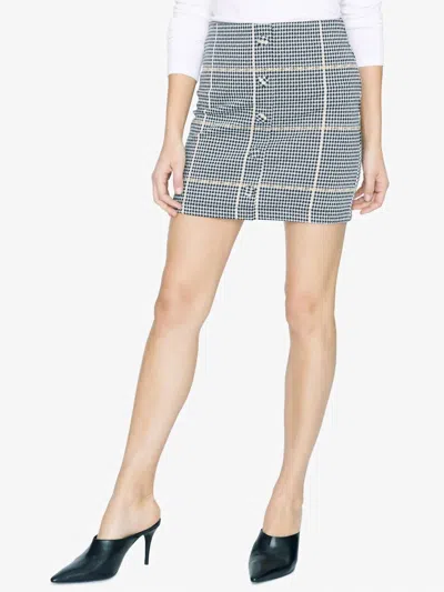 Sanctuary Check Her Out Mini Skirt In Citrine Plaid In Multi