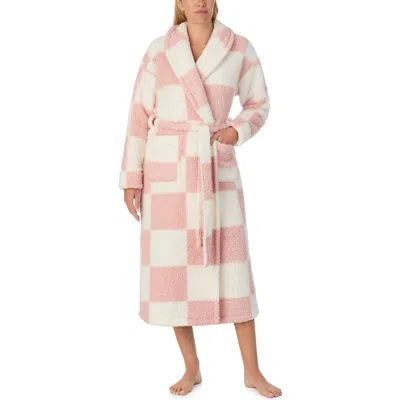 Sanctuary Shawl Collar Teddy Robe In Pink