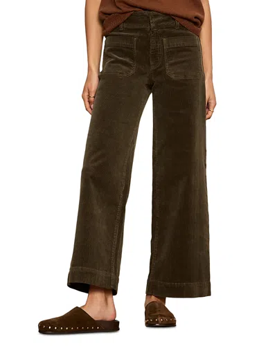 Sanctuary Chelsea Corduroy Wide Leg Jeans In Light Gold In Green
