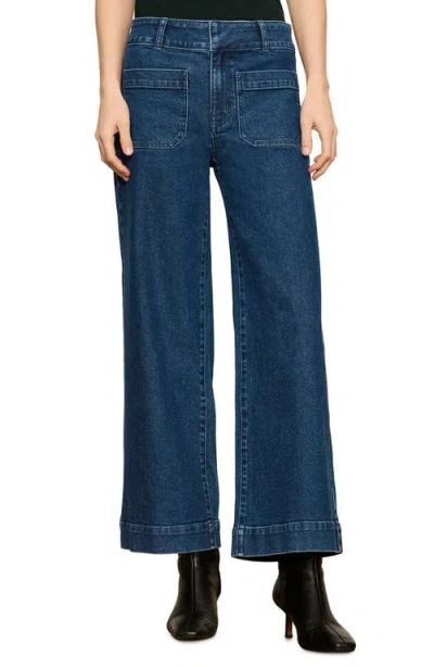 Sanctuary Chelsea Patch Pocket Wide Leg Jeans In Blue