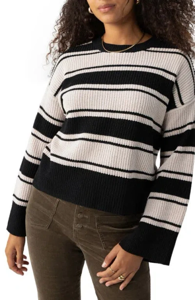 Sanctuary Chilly Out Chenille Sweater In Toasted Almond/black Multi