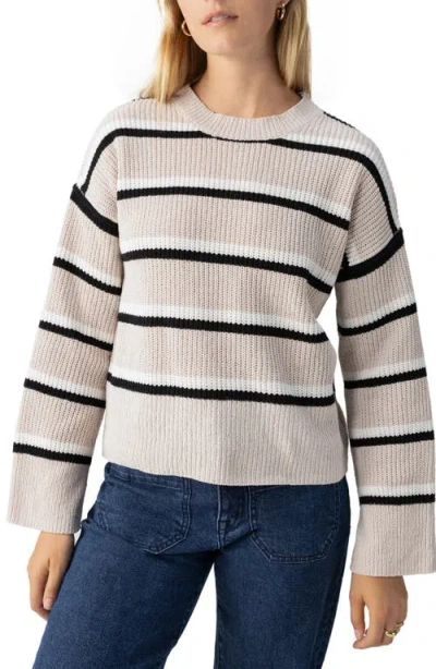 Sanctuary Chilly Out Chenille Sweater In Toasted Almond/black/chalk