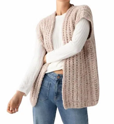 Sanctuary Chunky Sweater Vest In Rosewood Marl