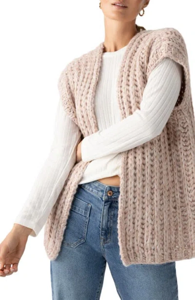 Sanctuary Chunky Sweater Vest In Rosewood M