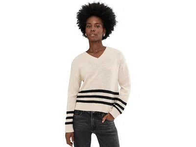 Sanctuary Classic V-neck Sweater In White
