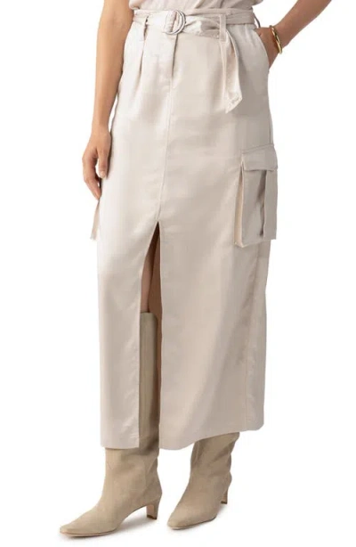 Sanctuary Classy Cargo Maxi Skirt In Toasted Almond