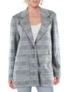 SANCTUARY CLOTHING ALLIE WOMENS HOUNDSTOOTH PROFESSIONAL ONE-BUTTON BLAZER