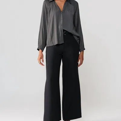 Sanctuary Clothing Casually Cute Sateen Blouse In Multi
