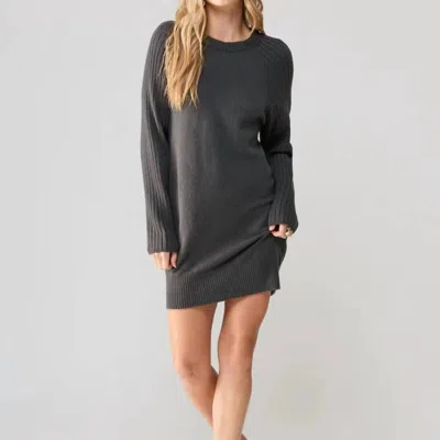 Sanctuary Clothing City Girl Sweater Dres In Mineral In Gray