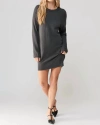 SANCTUARY CLOTHING CITY GIRL SWEATER DRES IN MINERAL