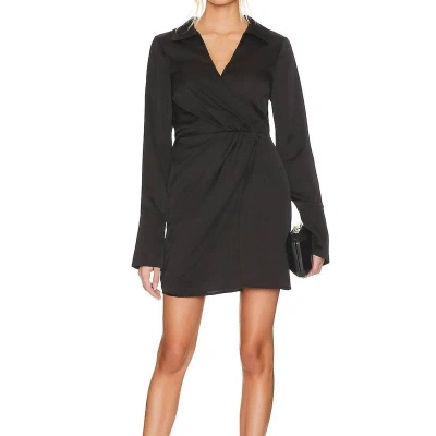 Sanctuary Clothing Cuff Detail Wrap Dress In Black