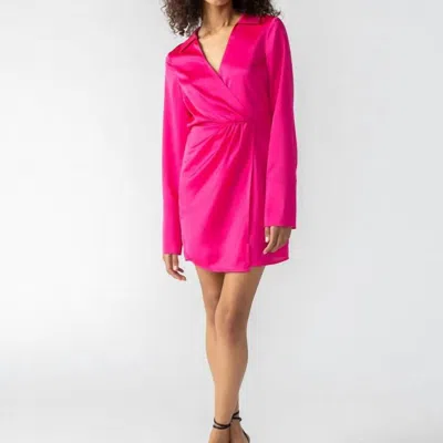 Sanctuary Clothing Cuff Detail Wrap Dress In Pink