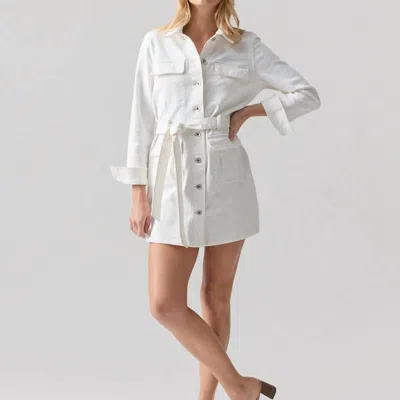 Sanctuary Clothing Lillie Denim Dress In Ivory In White