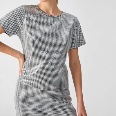 Sanctuary Clothing Perfect Sequin Tee In Gray