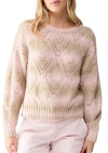 Sanctuary Stripe Pointelle Stitch Sweater In Multi