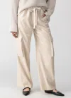 Sanctuary Pull-on Sequin Cargo Pants In Frosted Almond In Multi
