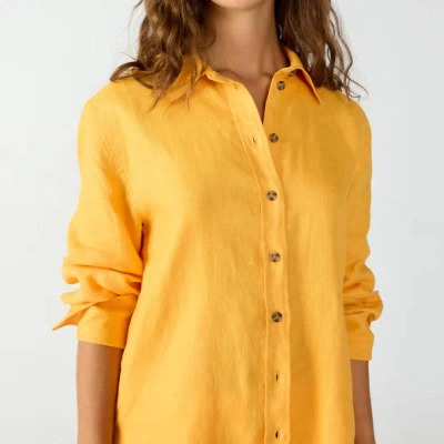 Sanctuary Clothing Relaxed Linen Shirt In Yellow