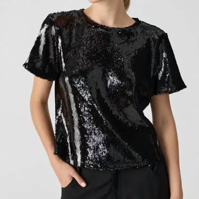 Sanctuary Clothing The Perfect Sequin Tee In Black