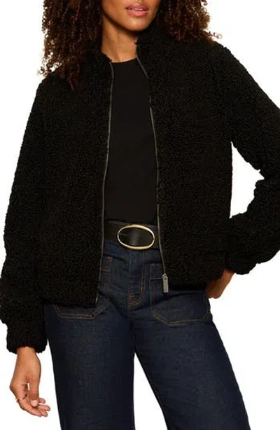 Sanctuary Cloud Nine Faux Fur Bomber Jacket In Black