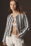 Sanctuary Coco Jacquard Button-front Jacket In Black