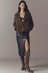 Sanctuary Colette Faux-fur Knit Jacket In Brown