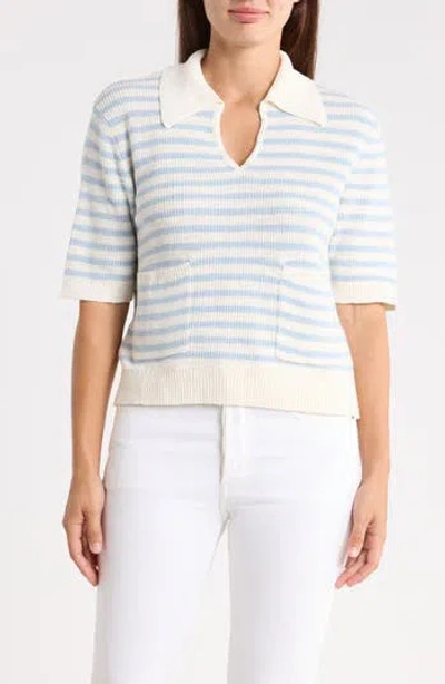 Sanctuary Collared Cotton Sweater In Neutral