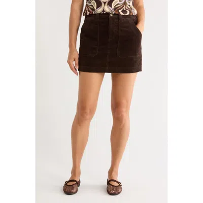 Sanctuary Corduroy Gold Coast Miniskirt In Brown