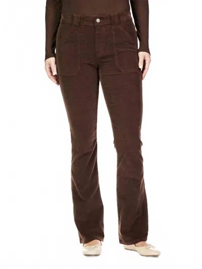 Sanctuary Corduroy Hayden Bootcut Pants In Brown Sugar In Multi